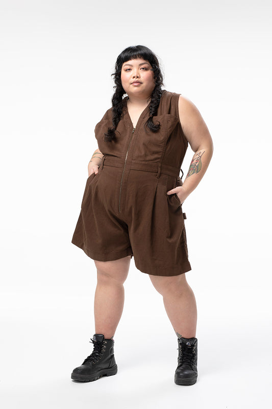 Cropped Yard Suit - Umber