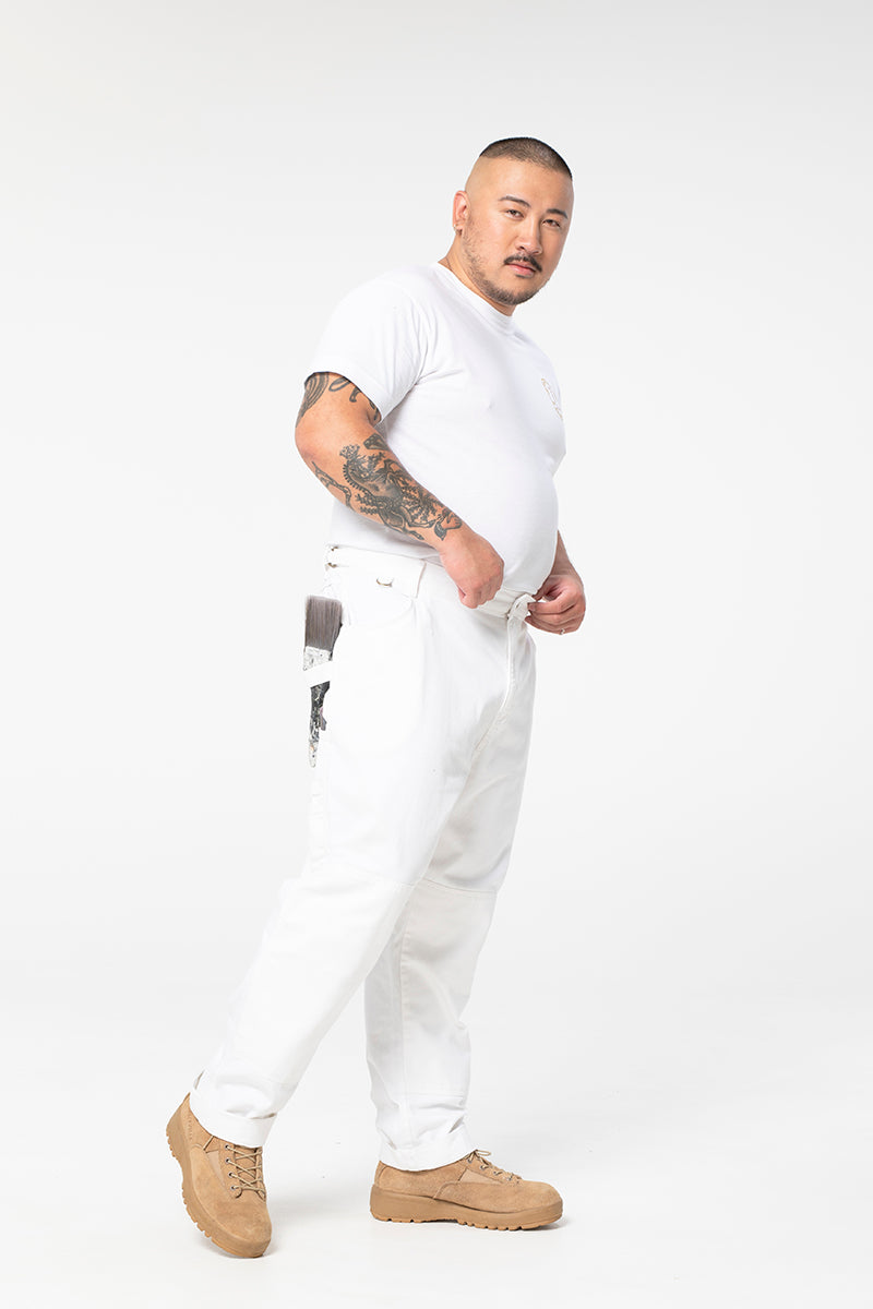 2 Way Work Pants - White
