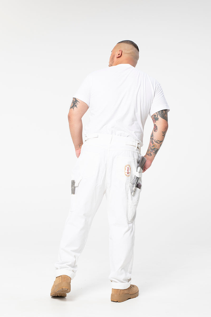 2 Way Work Pants - White