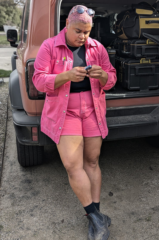 Farrier Shacket - Saltlake Pink