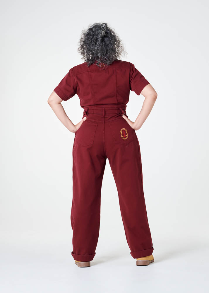 Station Pants - Burgundy