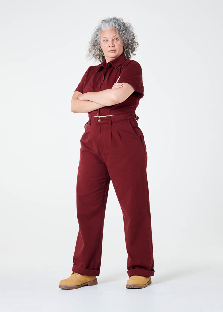 Station Pants - Burgundy