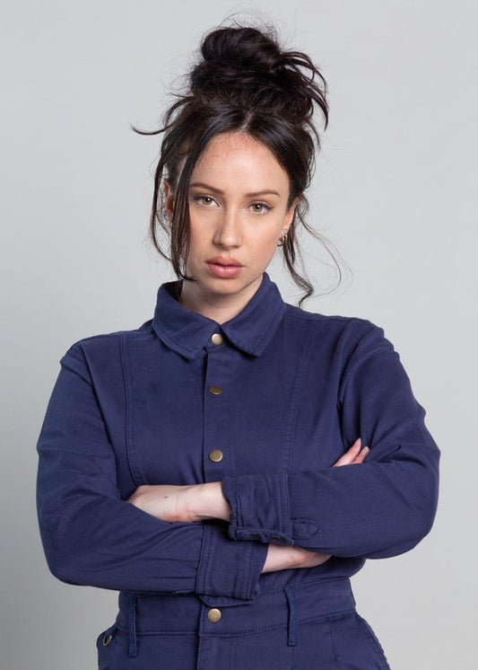 Ringer Suit - Short - Blue