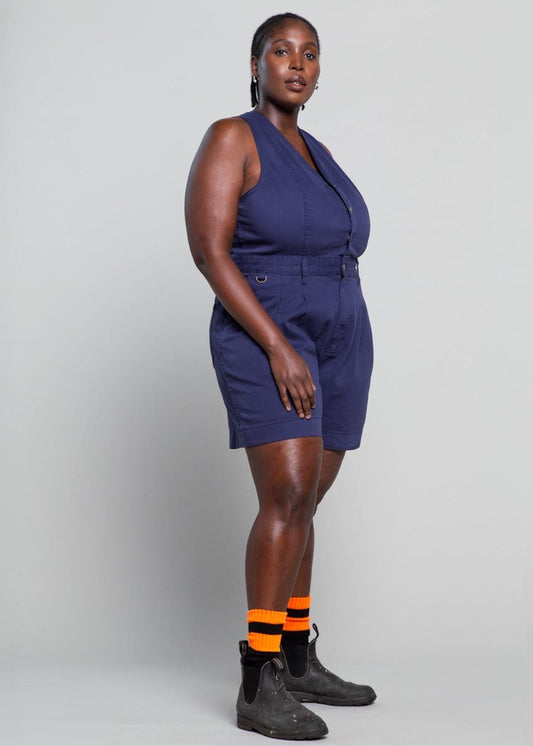 Cropped Roper Suit - No Waist Adjusters - Blue